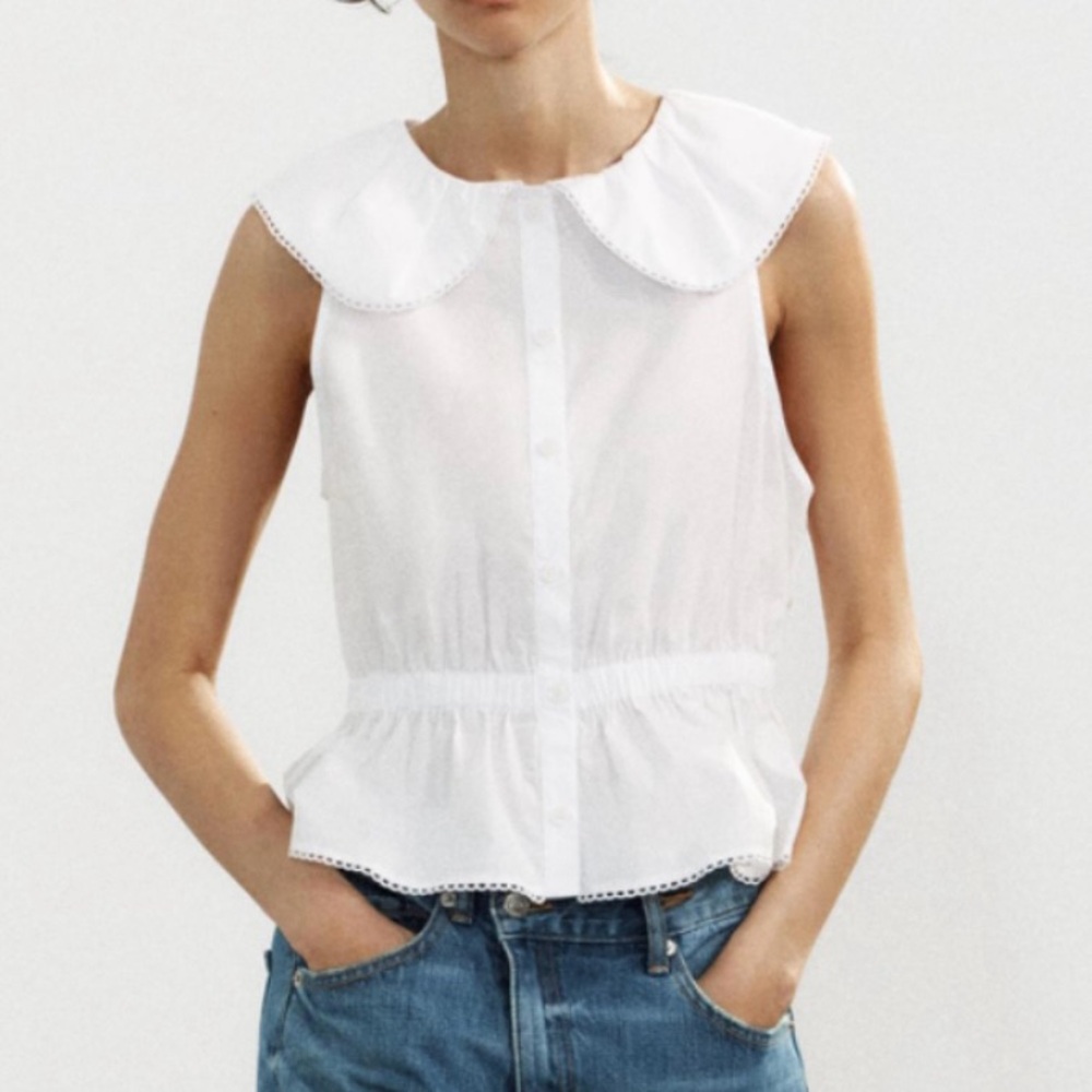 Zara Peter Pan Collar Top